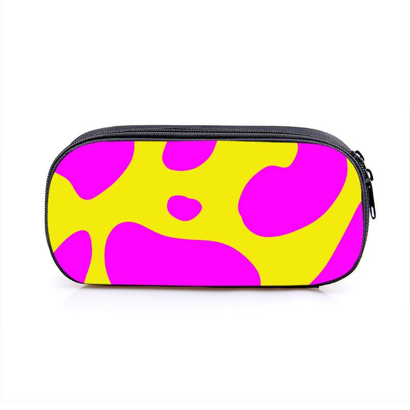 Wholesale Cow Pattern Series Simple Polyester Pencil Case